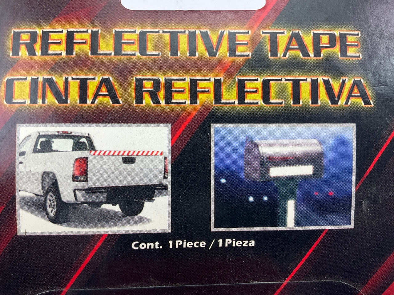 TrimBrite T1816 Red Reflective Safety Tape, 2'' X 24'', For Pickup Truck Tailgate