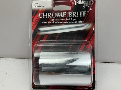 Trimbrite T1818 Chrome Brite 3 X 60'' Metallic Heat Resistant Foil Tape
