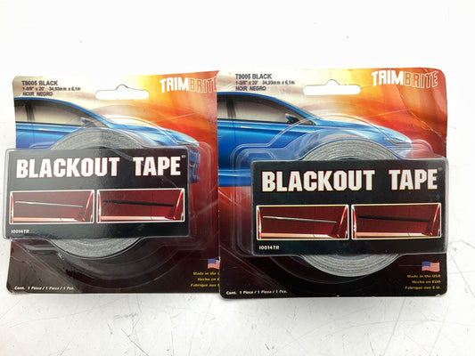 (2) Trimbrite T9005 Black-Out Blackout Tape Rolls, 1-3/8'' X 20'