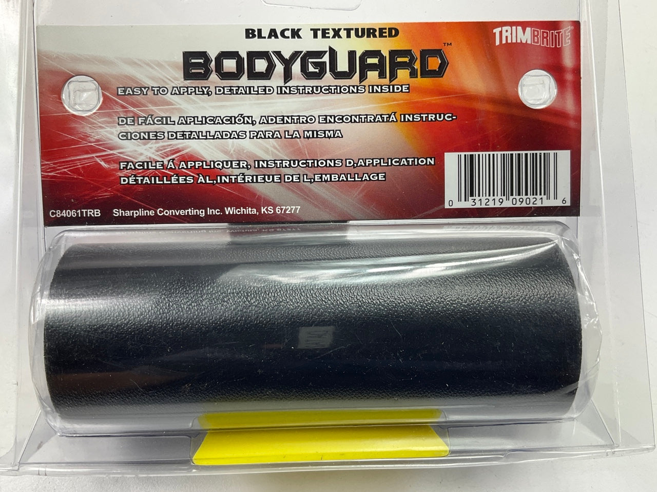 Trimbrite T9021 Black Textured Body Guard Protective Film, 5-7/8'' X 12'