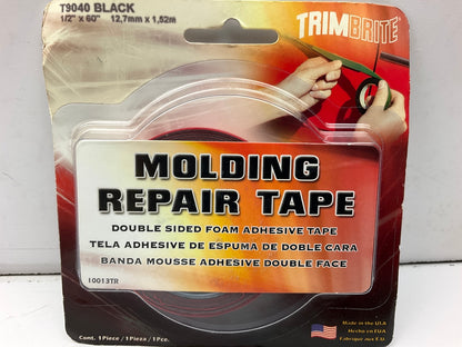 Trimbrite T9040 Black Molding 1/2'' X 60'' Repair Tape, Double Side Adhesive