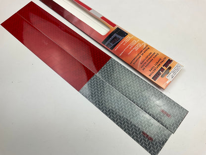 Trimbrite T9945 Trail Blazer Light Reflective Tape Set, 18'' X 2 White / Red