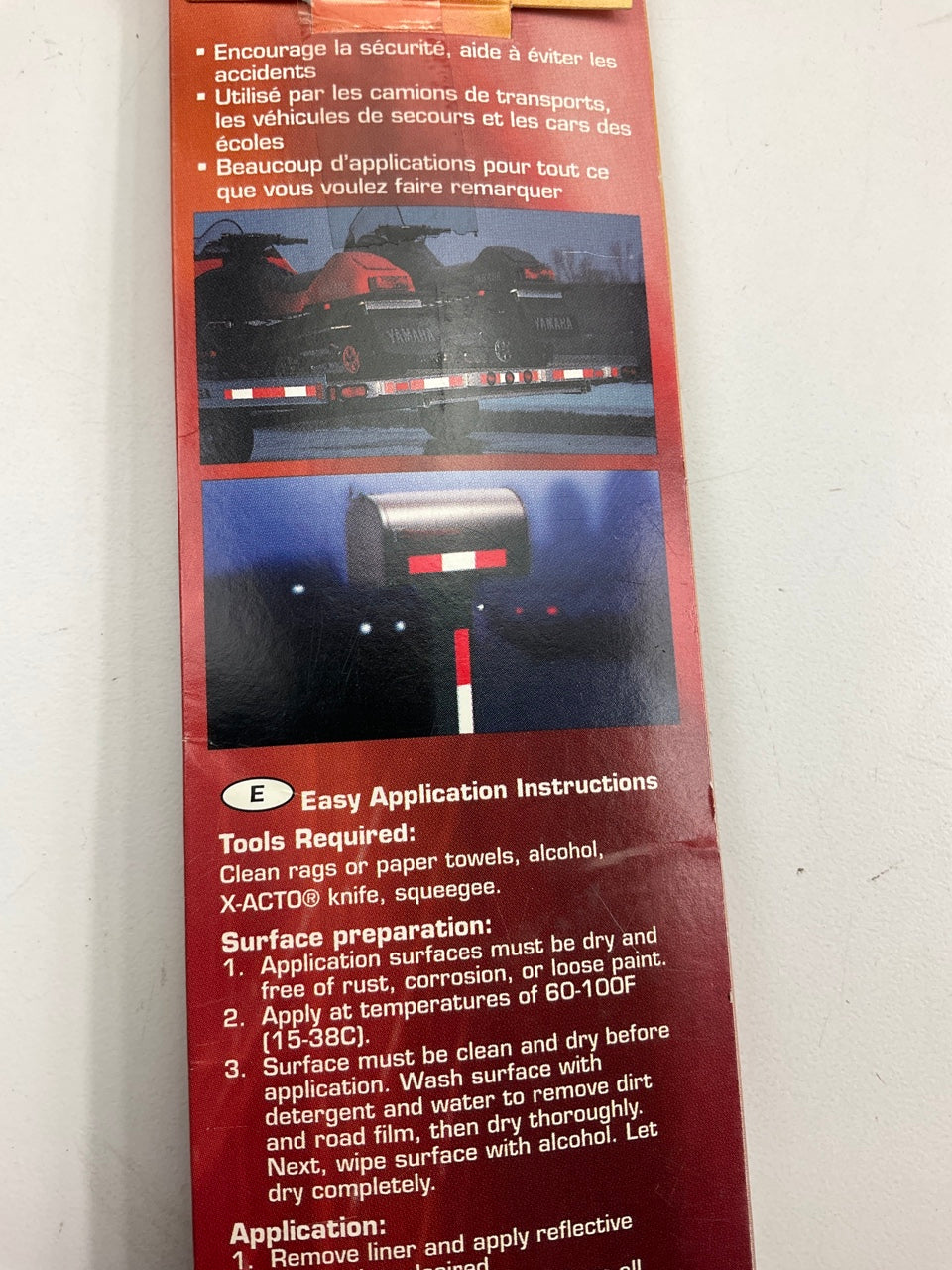 Trimbrite T9945 Trail Blazer Light Reflective Tape Set, 18'' X 2 White / Red