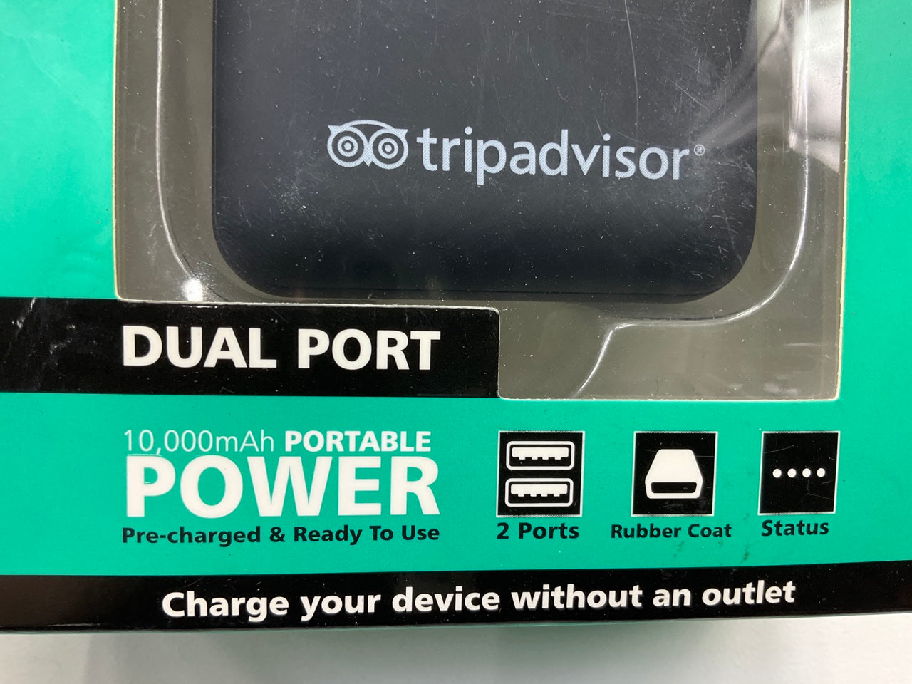 Trip Advisor TA479 10,000mAh Power Bank Portable Charger Battery USB Ports