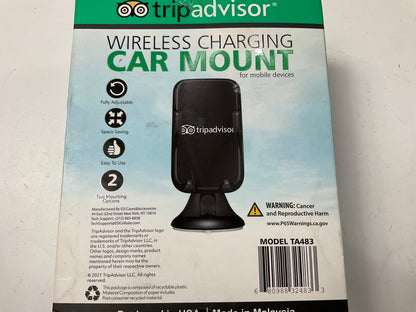 Trip Advisor TA483 Cell Phone Mount Holder - WIRELESS CHARGING Wireless Charger