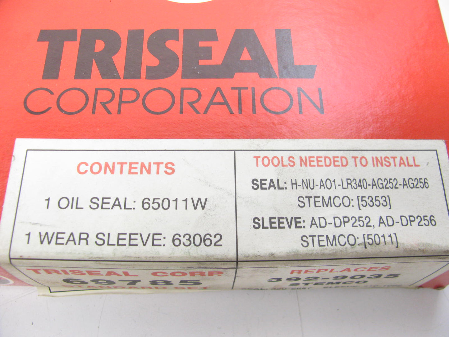 Triseal 69785 Wheel Seal & Wear Ring - 4.761'' OD X 3.437'' ID X 0.605'' Wide