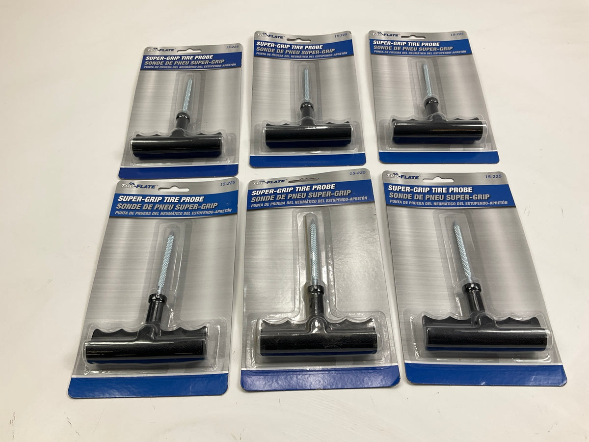 (6) TRU-FLATE 15-225 Tire Repair Super Grip Probe Awl Tire Repair Tool Shank