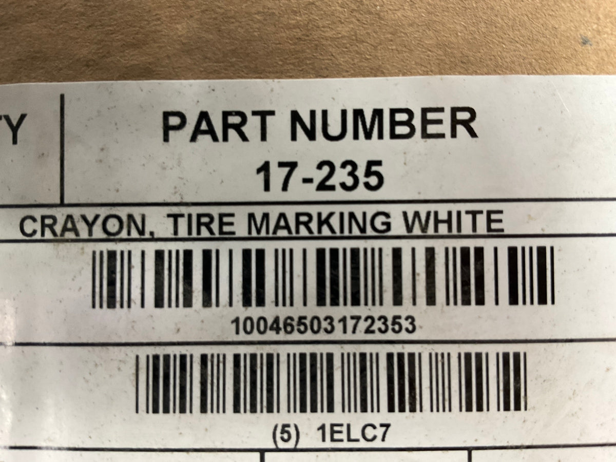(5) Tru-flate 17-235 White Crayon For Tire Marking
