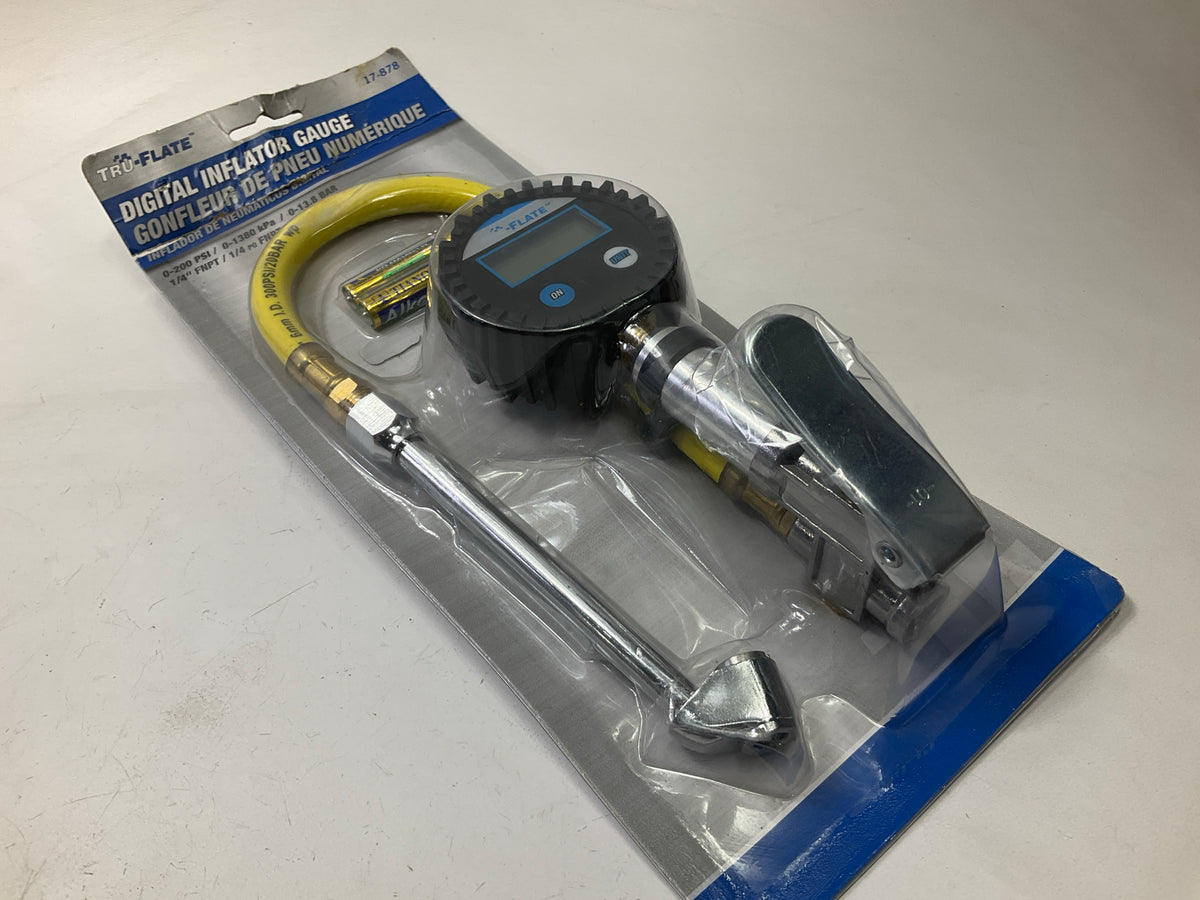Tru-flate 17-878 Digital Inflator Gauge 0-200 PSI Inflation Range, 1/4'' FNPT