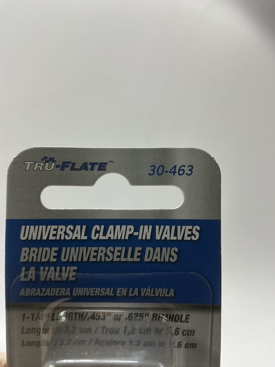 Tru-Flate 30-463 Clamp-In Tubeless Tire Valve 1-1/4'',  .453'' Or .625'' Rim Holes
