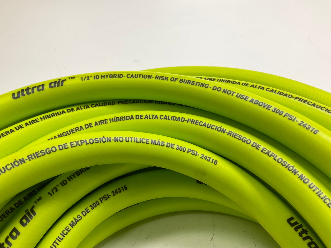 Tru-Flate 573-50TF 50' X 1/2'' Yellow Rubber Air Hose