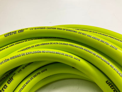 Tru-Flate 573-50TF 50' X 1/2'' Yellow Rubber Air Hose