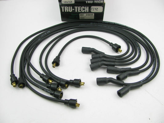 Tru-tech 2412 Ignition Spark Plug Wire Set For 1973-1974 Checker 350-V8