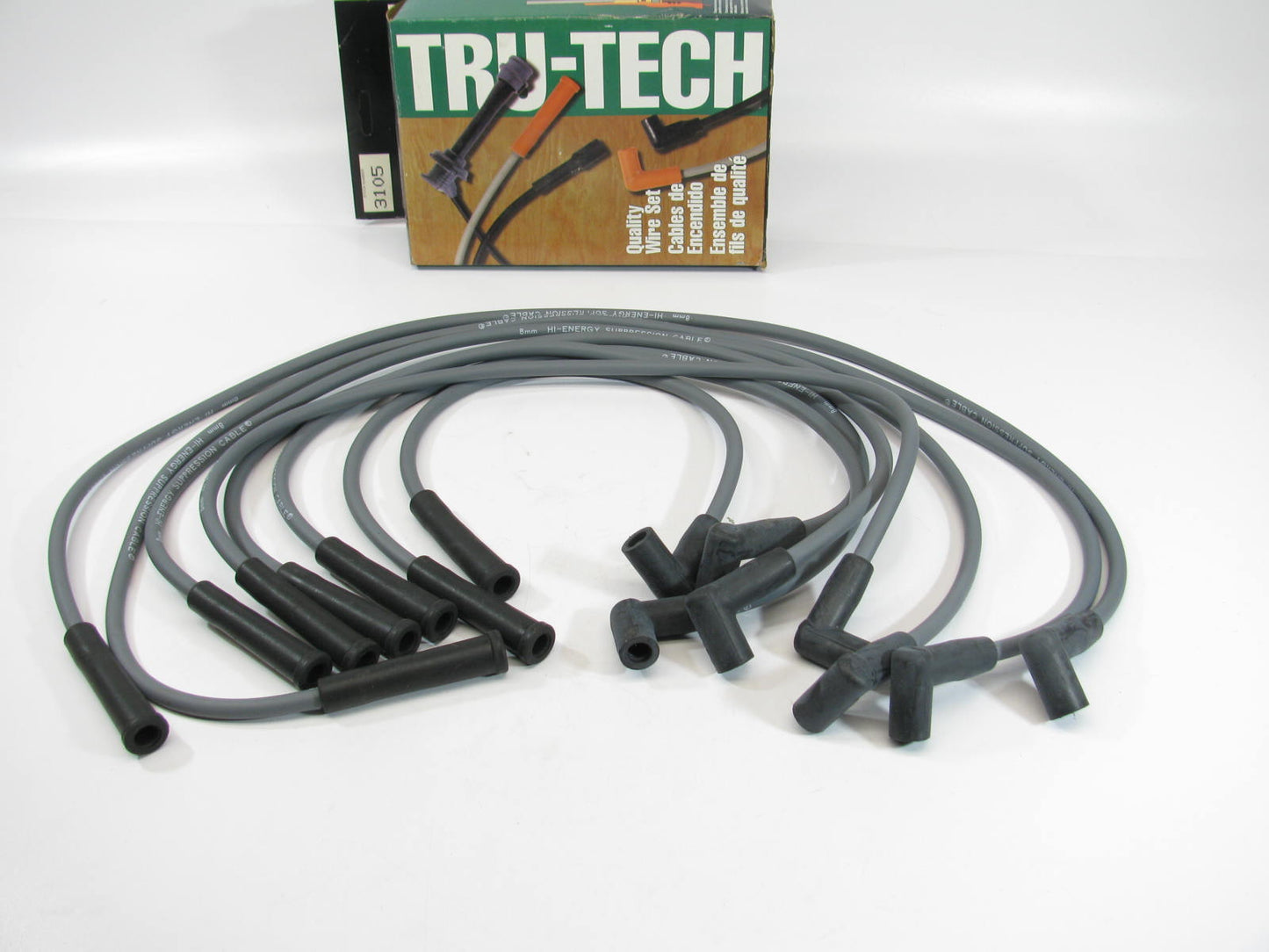 Tru-tech 3105 Ignition Spark Plug Wire Set For 1976-1980 Buick Pontiac 5.7L-V8