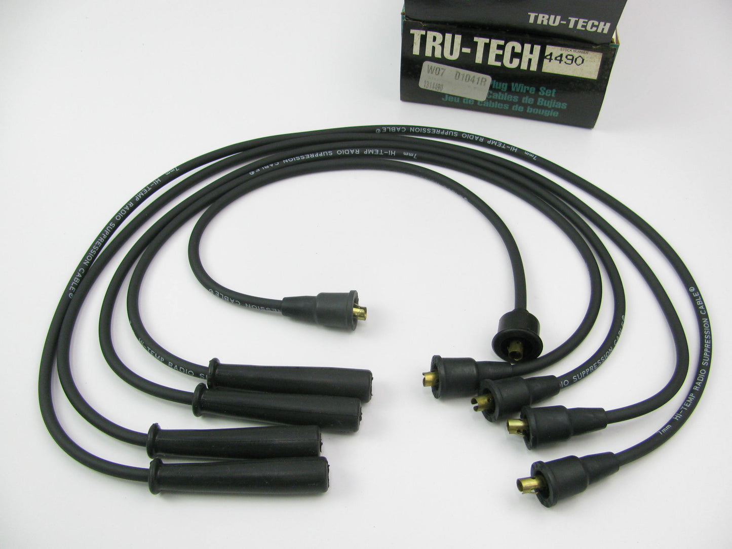 Tru-tech 4490 Ignition Spark Plug Wire Set For 1976-1979 Buick Opel 1.8L-L4