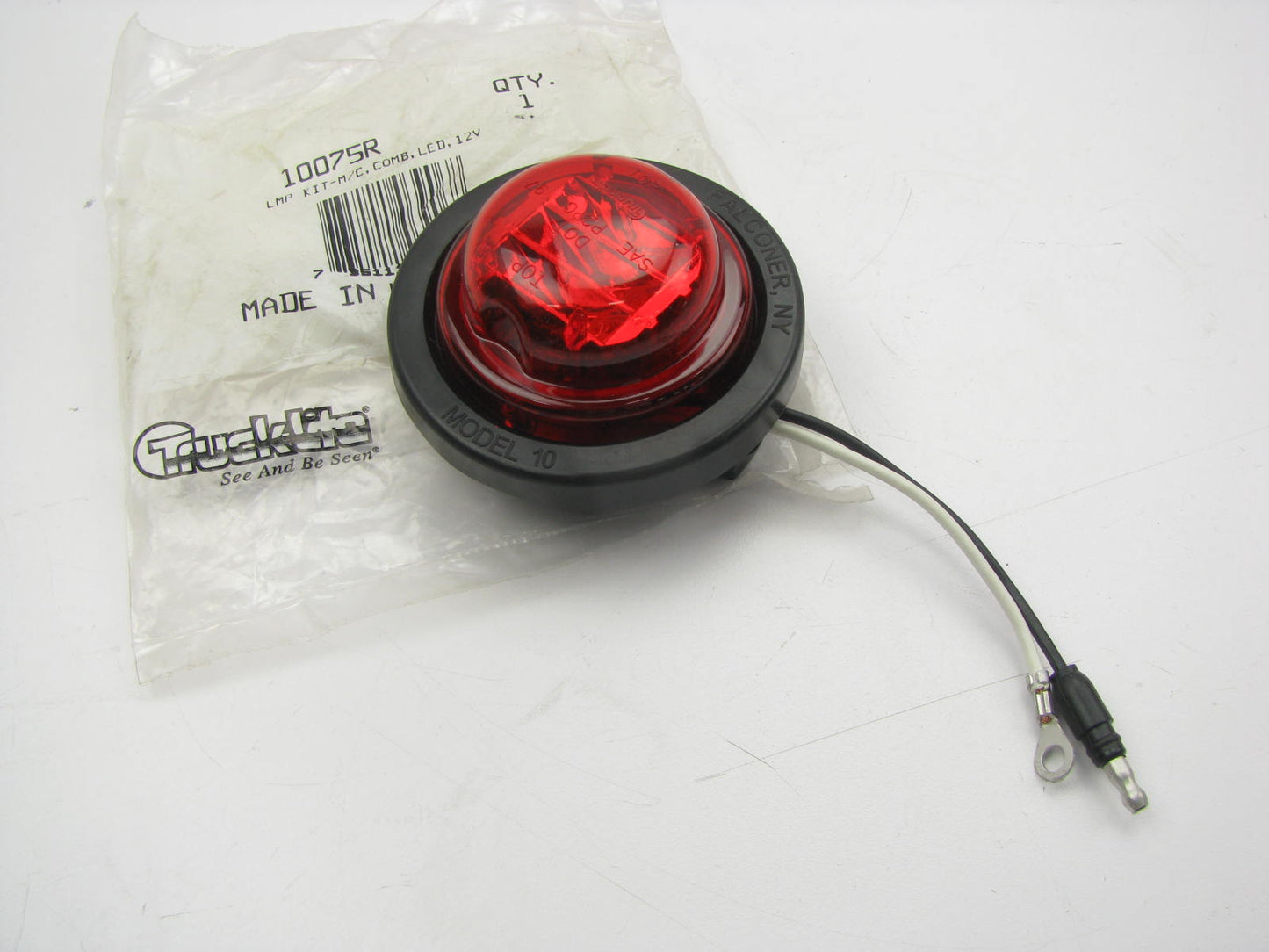 Truck-lite 10075R Marker Clearance Lamp Red 10 Series LED 8 Diode 12V Kit 2.5''