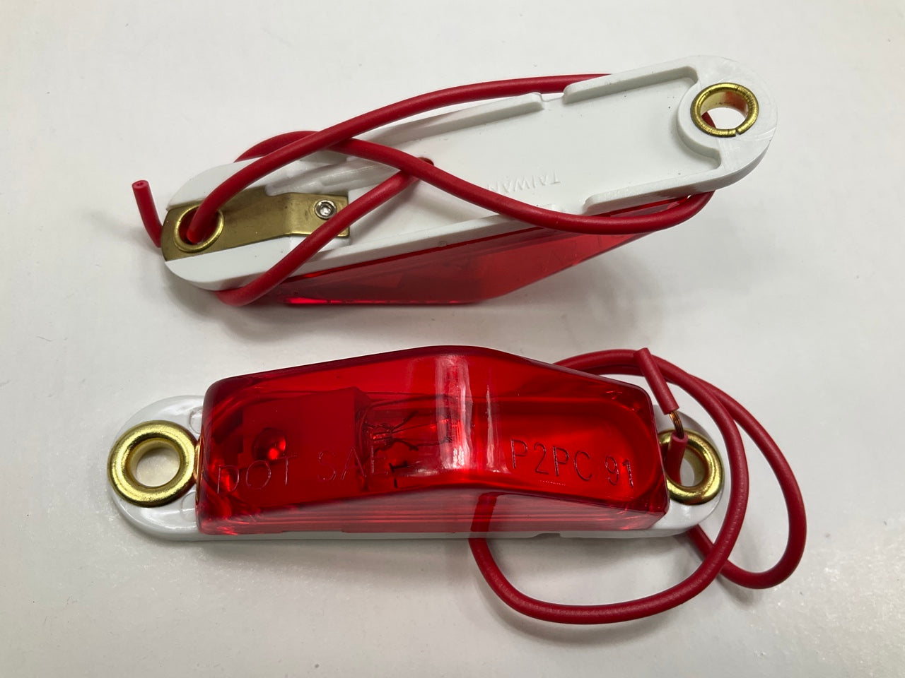 (5) Truck-Lite 1520-3 Red Cab Marker Trailer Side Marker Light Lamps, Slim