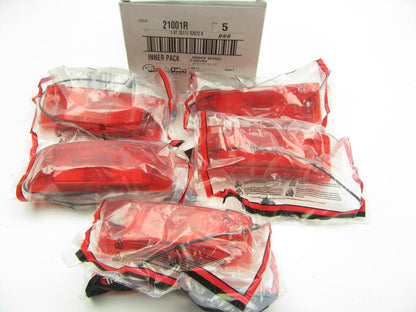 (5) Truck-lite 21001R Incandescent Red Marker Clearance Lamps 2'' X 6'' 12V