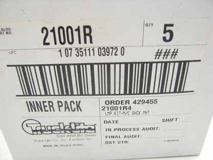 (5) Truck-lite 21001R Incandescent Red Marker Clearance Lamps 2'' X 6'' 12V