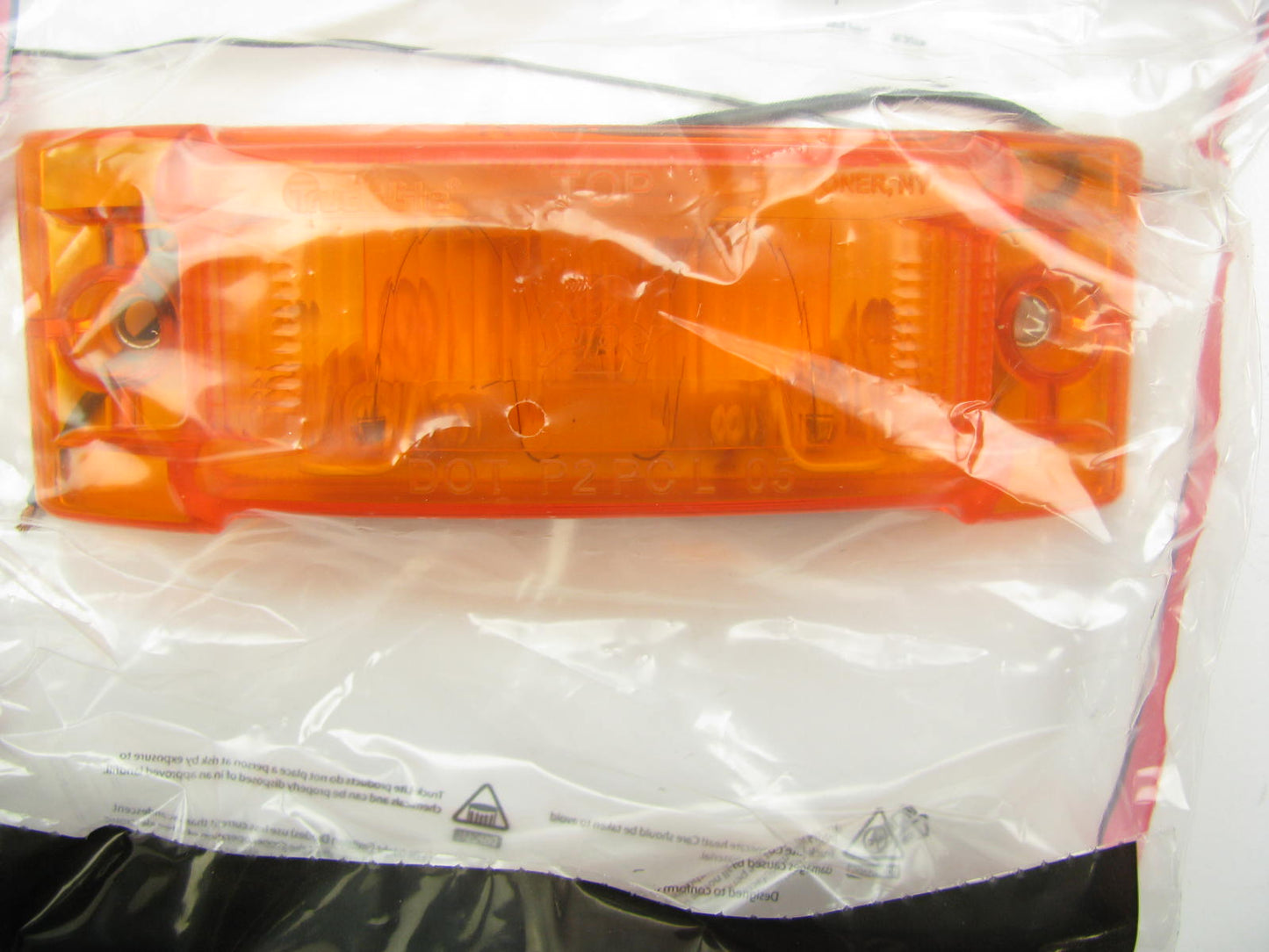 (5) Truck-lite 21001Y Incandescent Yellow Maker Lamps 2 Screw 2'' X 6'' 12V