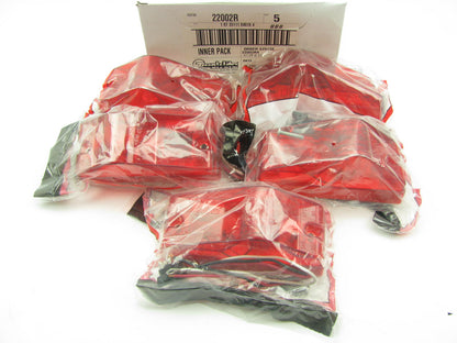 (5) Truck-lite 22002R 22 Series 1-Bulb Side Turn Signal Lamp 12v 2x6''