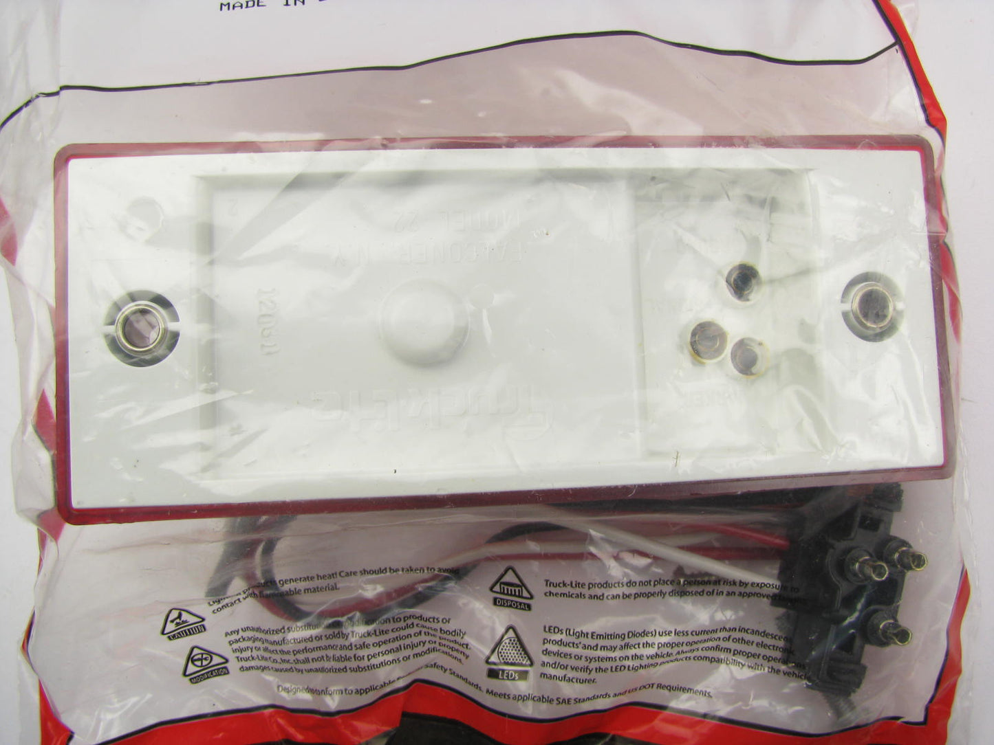 (5) Truck-lite 22002R 22 Series 1-Bulb Side Turn Signal Lamp 12v 2x6''