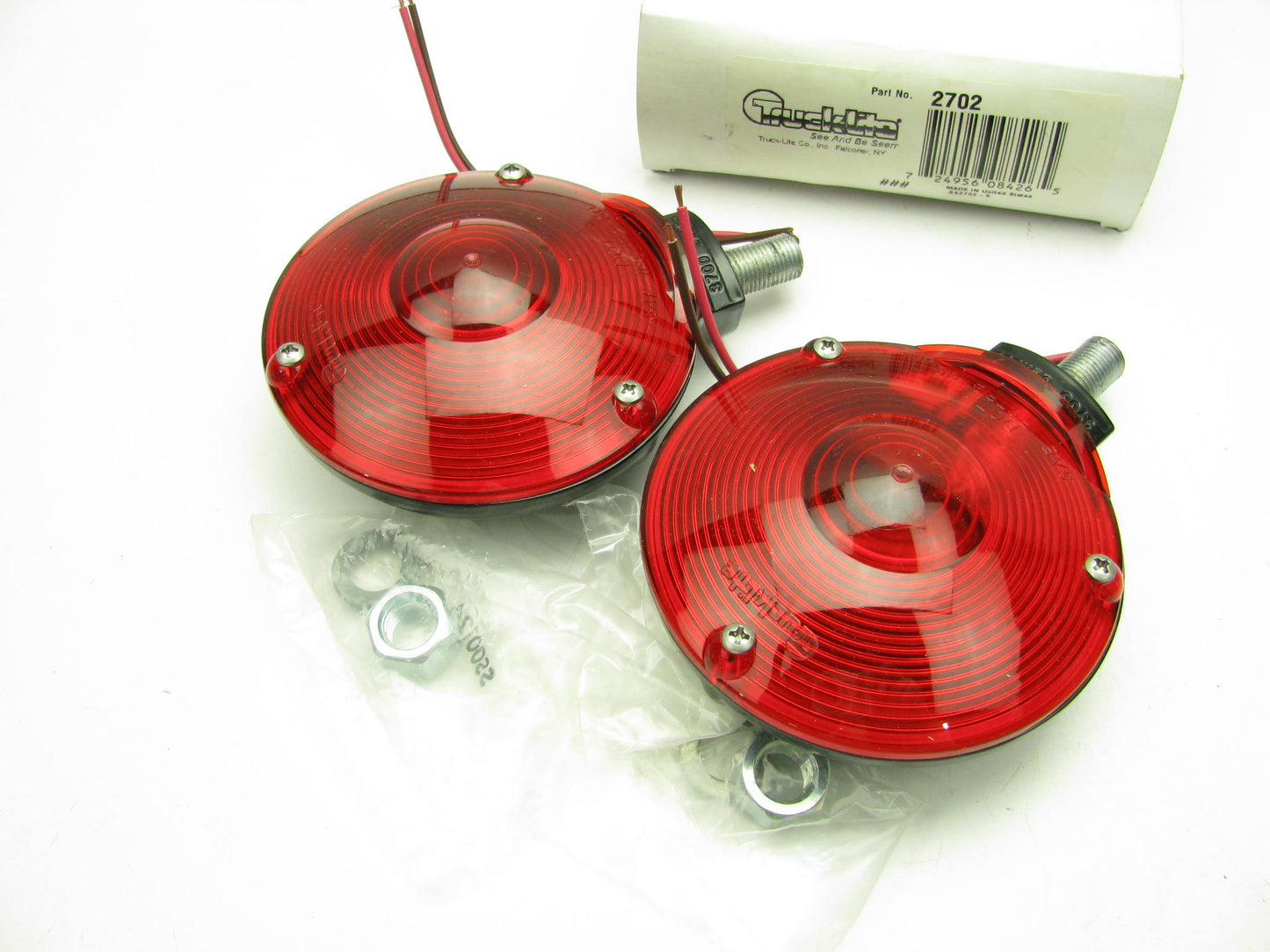 TRUCK-LITE 2702 - Pedestal Light - Incandescent, Red Round, 1 Bulb, Single Face,