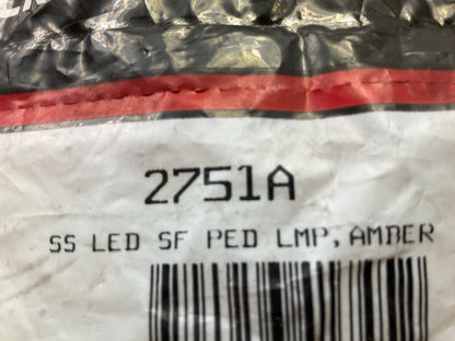 Truck-lite 2751A Yellow Round, 24 Diode LED, Single Face, 3 Wire, Pedestal Light