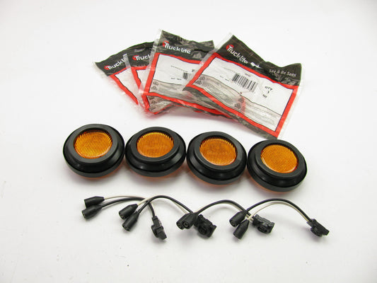 (4) TRUCK-LITE 30070Y - 30 Series Orange Marker Clearance Lamp Lights - LED