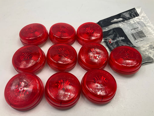 (10) Truck-Lite 30200R Model-30 Marker Lights Red 2'' Round Trailer Lamps