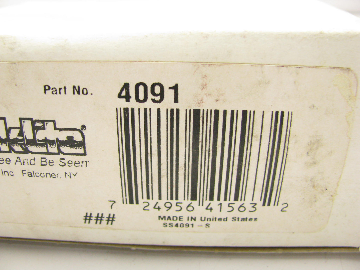 (x6) TRUCK-LITE 4091-Turn Signal Light - Incandescent, Red Oval Lens,