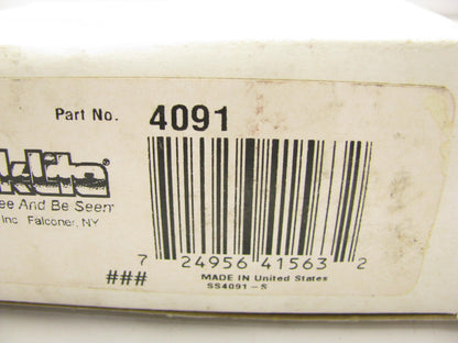 (x6) TRUCK-LITE 4091-Turn Signal Light - Incandescent, Red Oval Lens,