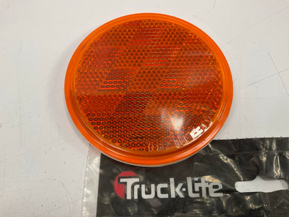 Truck-Lite 47A-3 Signal-Stat, 3-1/8'' Round, Yellow, Trailer Reflector, Adhesive