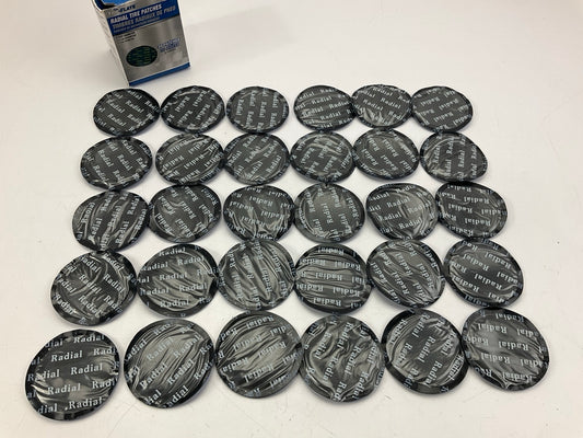 Tru-Flate 14-137 Radial Car Tire Repair Patches, 2-1/4'', Black - Box Of 30 Pcs