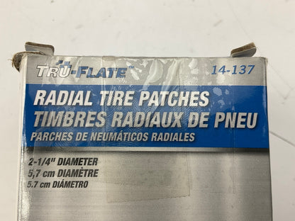 Tru-Flate 14-137 Radial Car Tire Repair Patches, 2-1/4'', Black - Box Of 30 Pcs