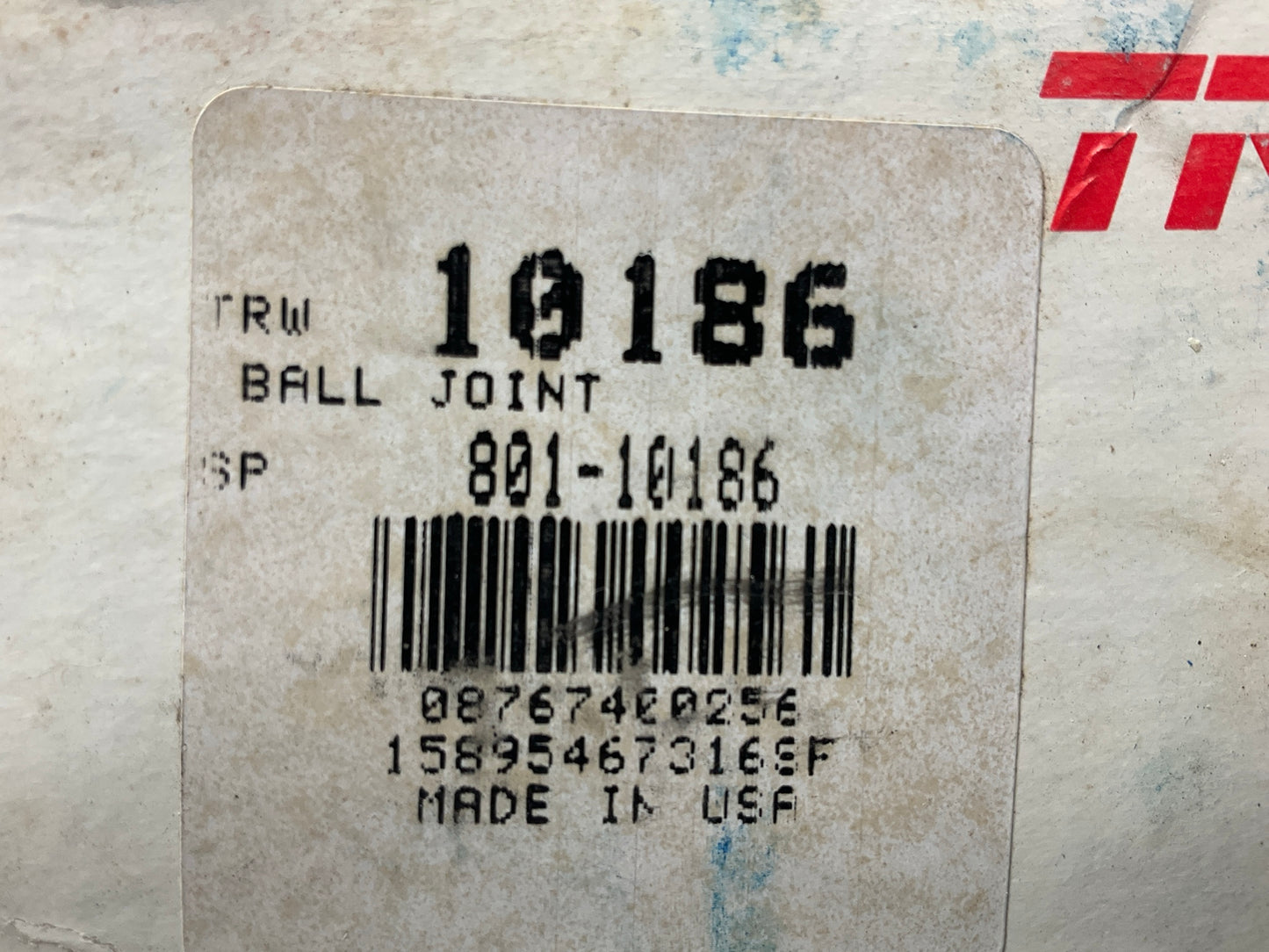 TRW 10186 Front Suspension Lower Ball Joint