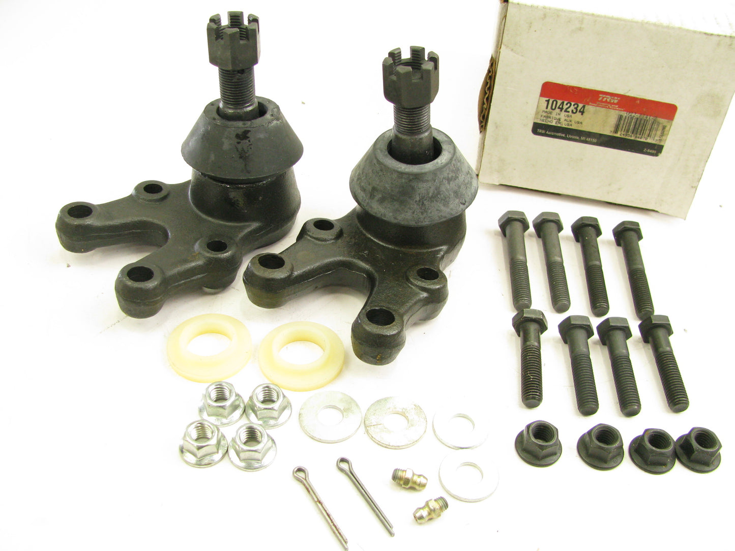 MADE IN USA - (2) TRW 104234 Front Lower Ball Joints PAIR - 2WD ONLY