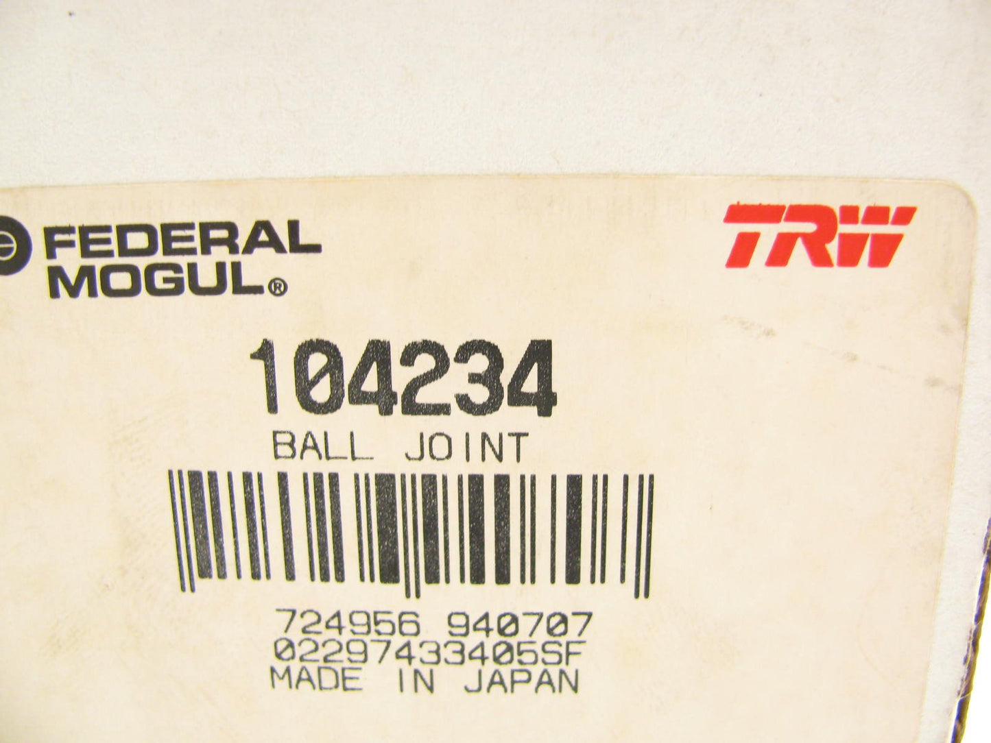 TRW 104234 Front Suspension Lower Ball Joint (2WD ONLY)