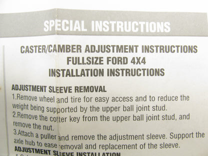 TRW 11224 Alignment Suspension Caster Camber Bushing -  3/4 Degree 4WD