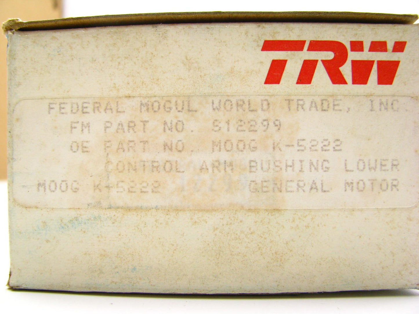 TRW 12299 FRONT Lower Suspension Control Arm Bushing 67-78 Eldorado, Toronado
