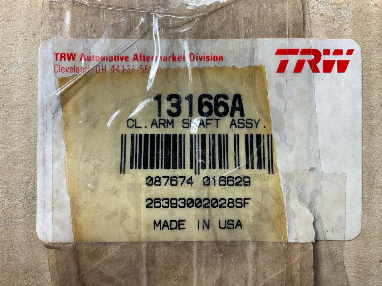 TRW 13166A Front Upper Suspension Control Arm Shaft Kit