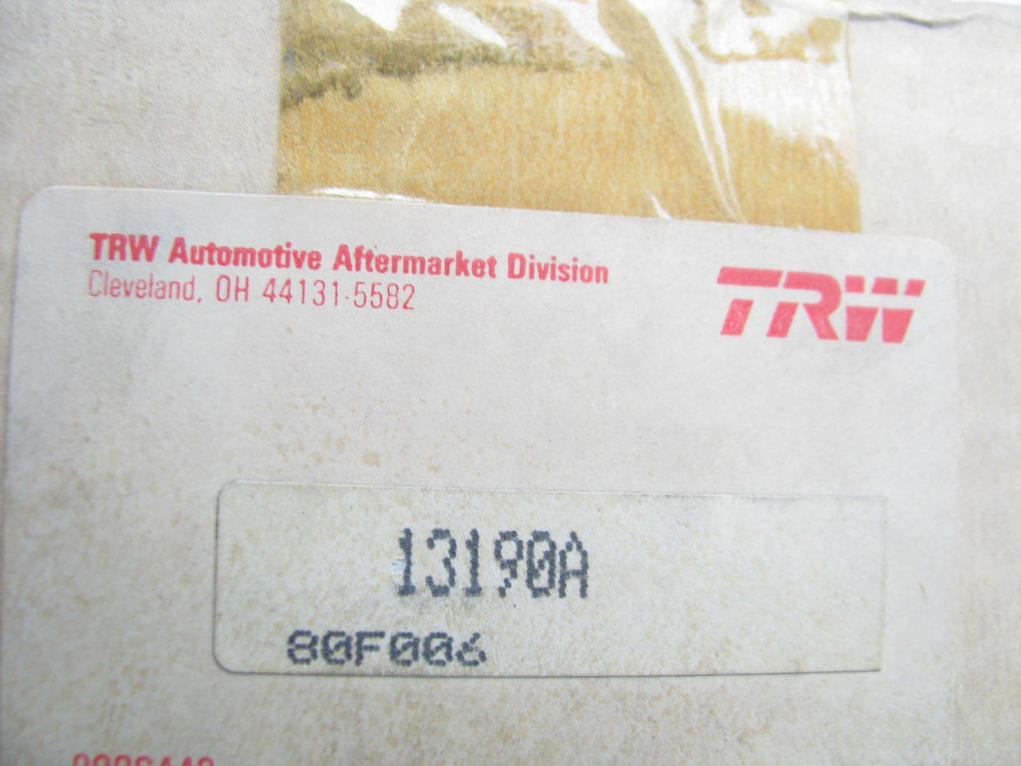 TRW 13190A Upper Control Arm Shaft Kit