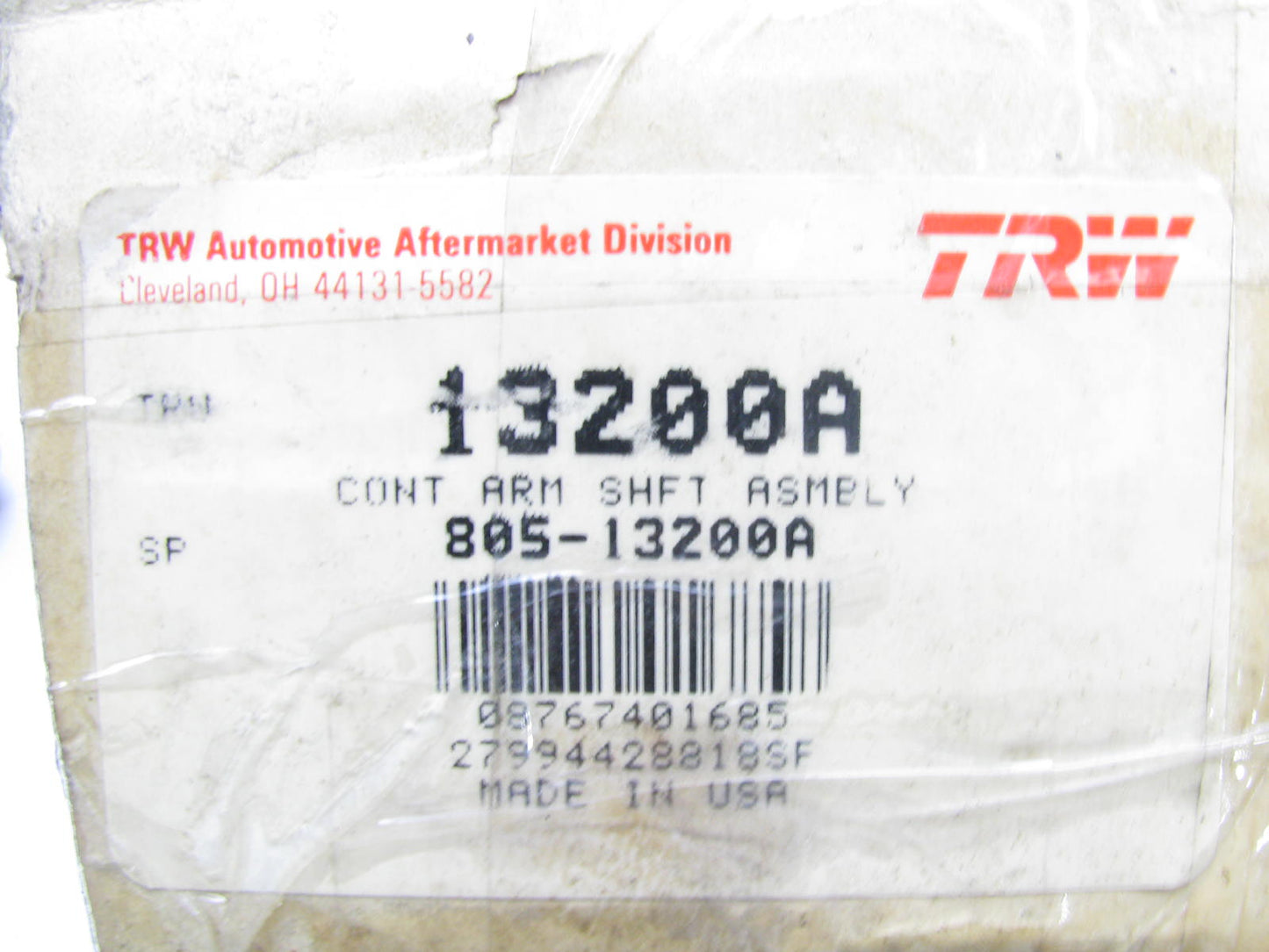 MISSING 2 WASHERS - TRW 13200A Suspension Control Arm Shaft Kit - Front Upper