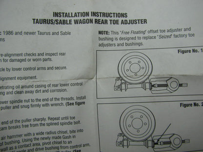 TRW 13257A Taurus Sable WAGON Rear Alignment Toe Adjuster Camber Toe Bushing Kit