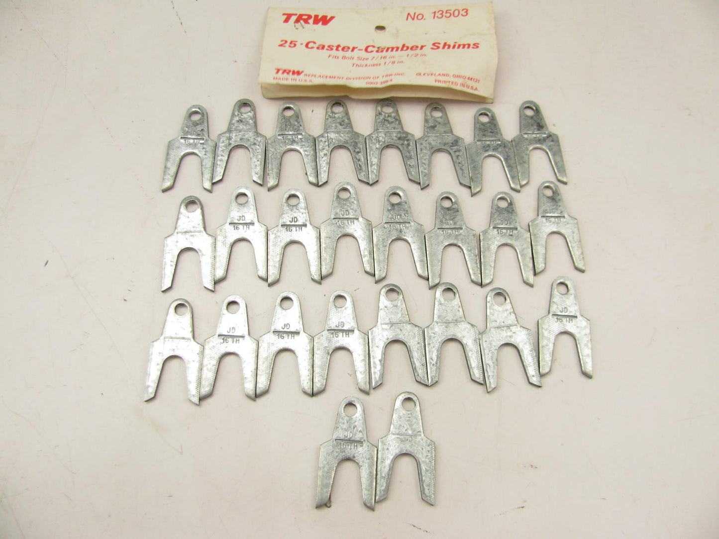 TRW 13503 Suspension Alignment Caster Camber Shim 7/16-1/2'' X 1/8'' Thick 25/Pack
