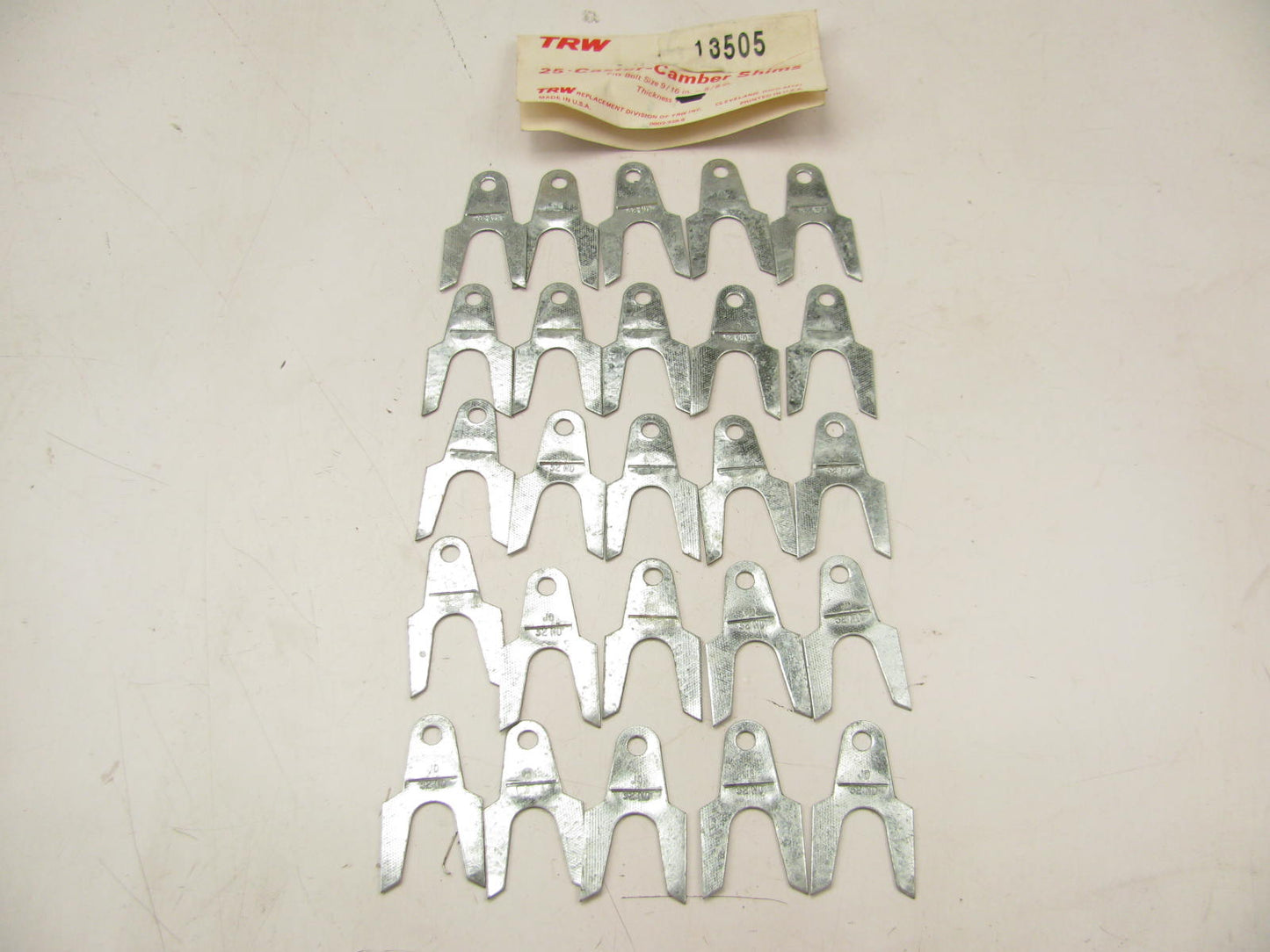 (25) PCS - TRW Caster/Camber Alignment Adjustment Shims -  BOLT  SIZE 9/16- 5/8''