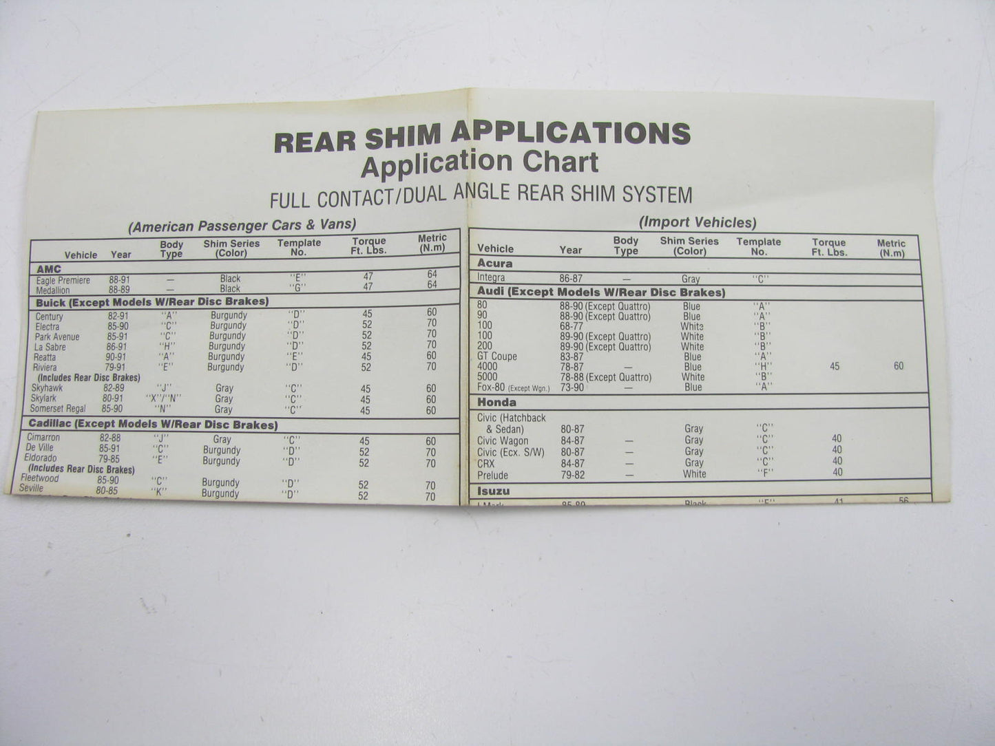 TRW 13713 Rear Suspension Alignment Full Contact Shim - 3/4 Degree