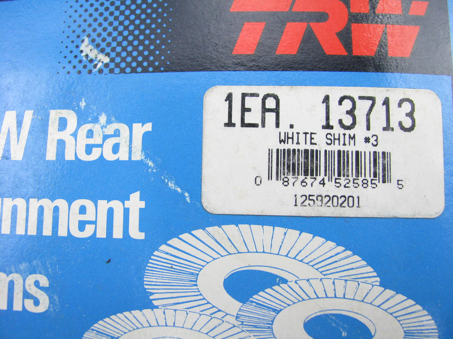 TRW 13713 Rear Suspension Alignment Full Contact Shim - 3/4 Degree