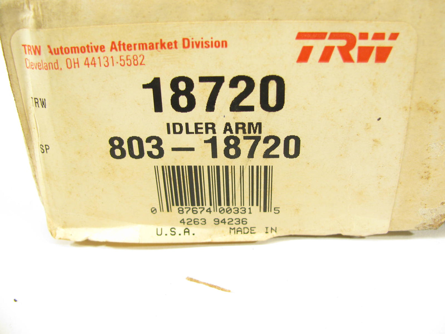 TRW 18720 Steering Idler Arm - 1967-1982 Corvette - MADE IN USA