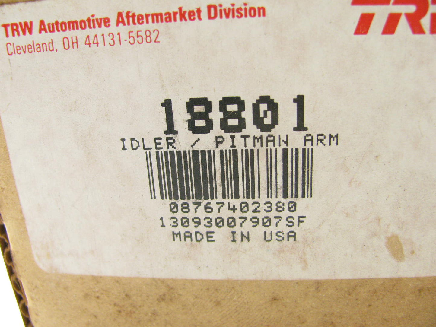 TRW 18801 Steering Pitman Arm 71-73 Ford Mustang Mercury Cougar W/ POWER STEER.